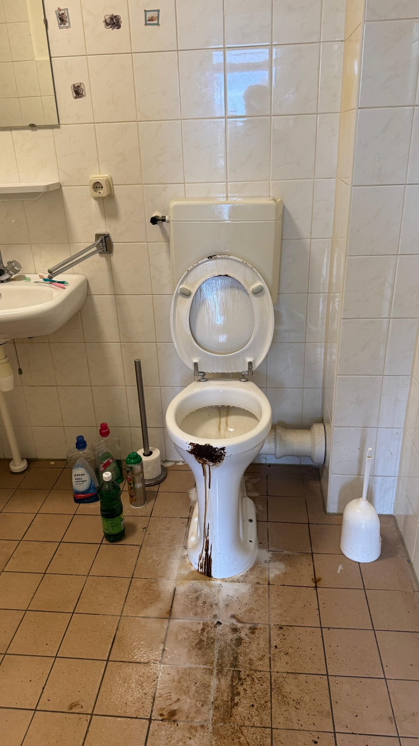 Sanitaire schoonmaak in uitvoering